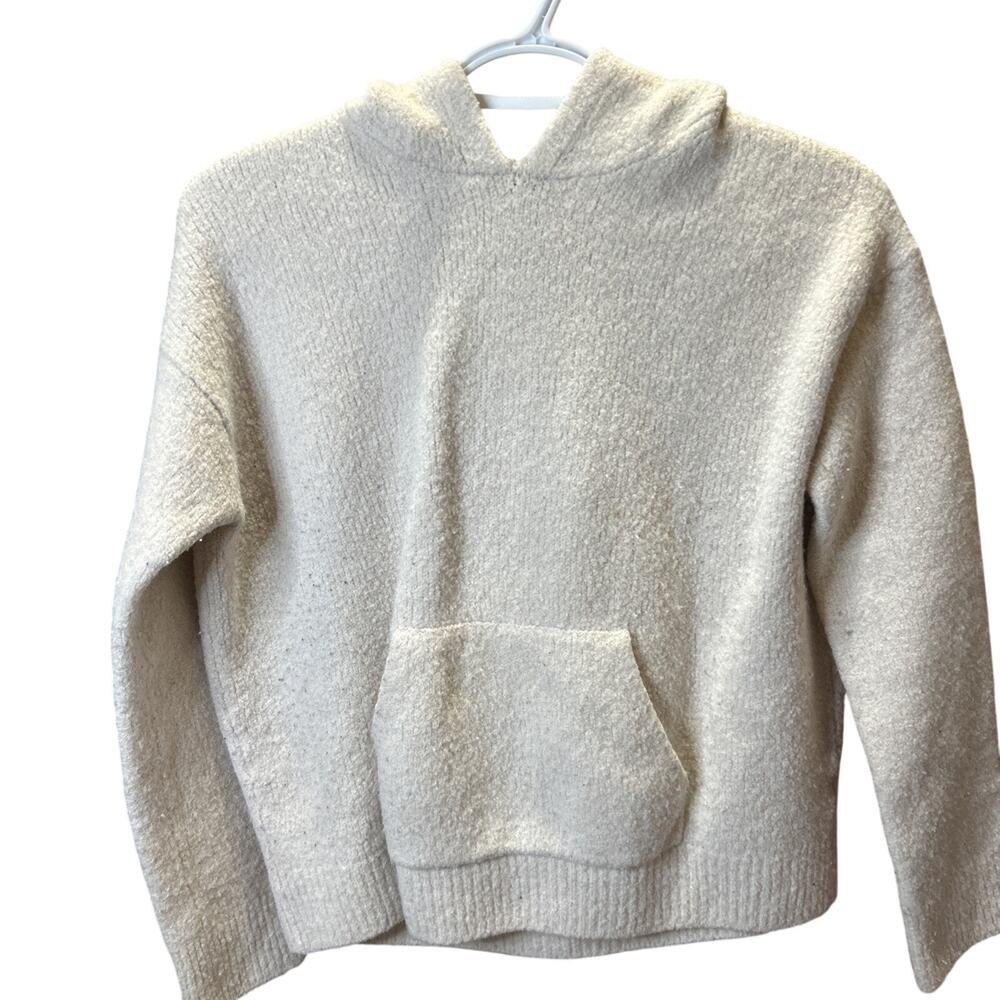 Vince Wool Hooded Sweater Women’s Size M Fits S Classic Neutral *Some Wear